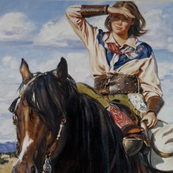 Other - NWT Cowgirl of the American West, Terri Kelly Moyers, Double Matted & Framed
